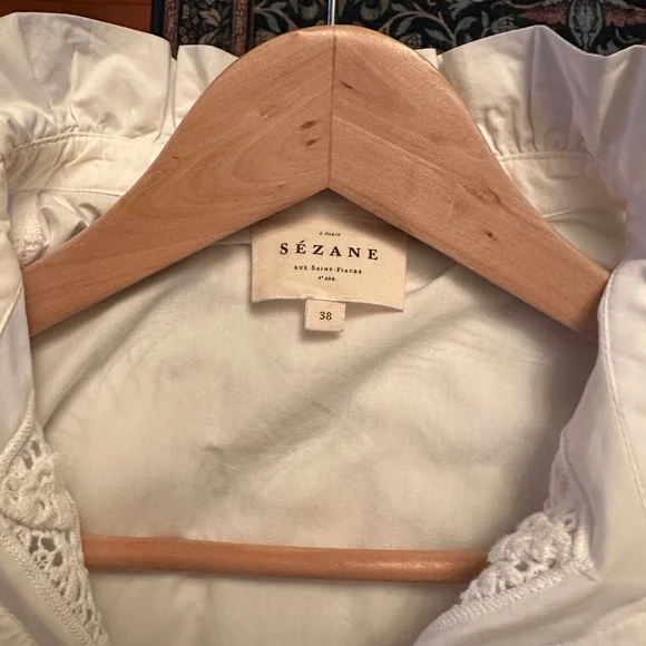 Sezane Ulysse Shirt in ecru size 38/6 - Picture 4 of 4